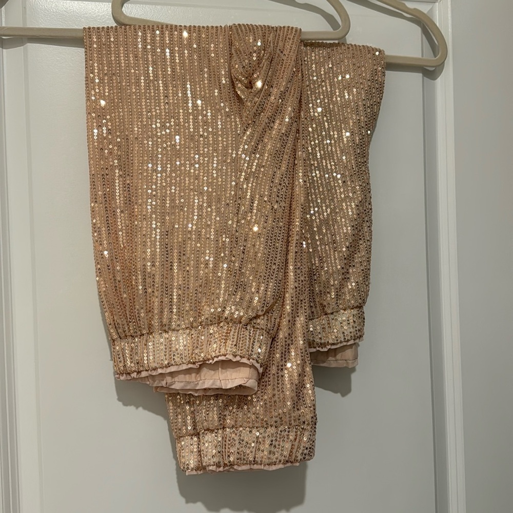 Sequin, glitter, joggers, two pair